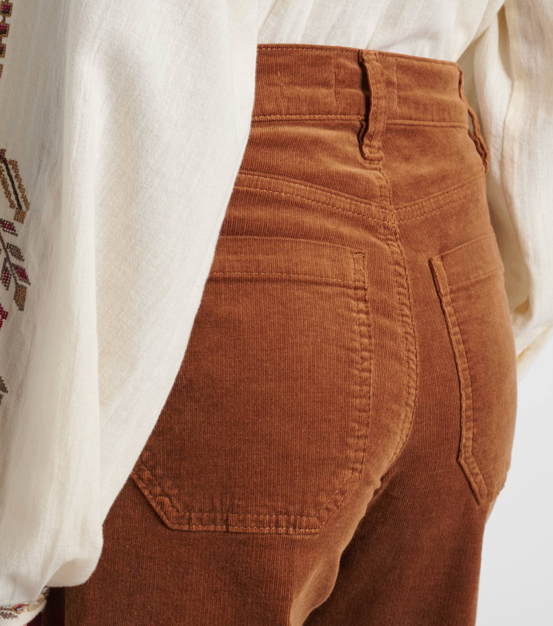 Le Slim Palazzo cotton corduroy wide-leg pants - 5