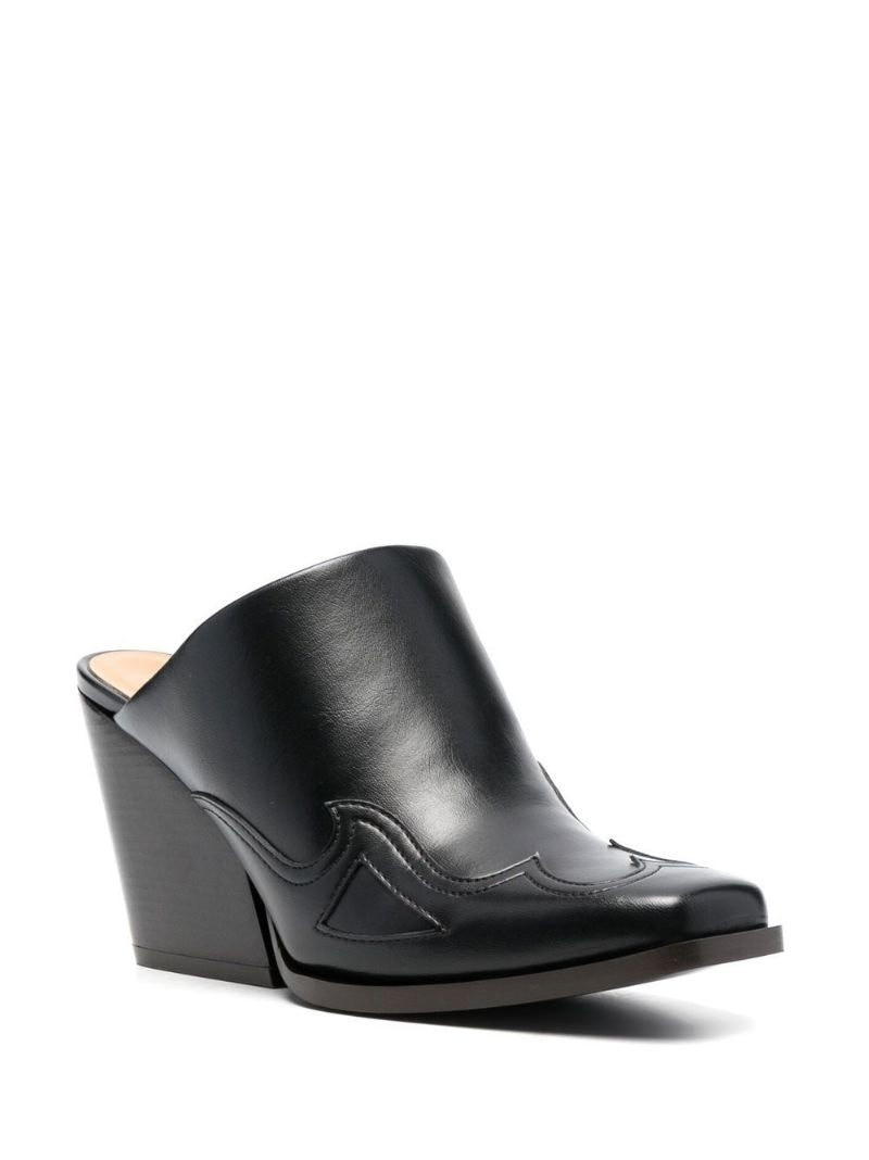 Stella McCartney square-toe Cuban-heel mules outlook