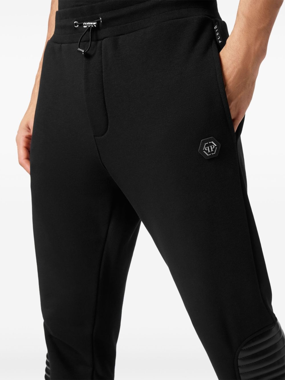 leather-inserts track pants - 5