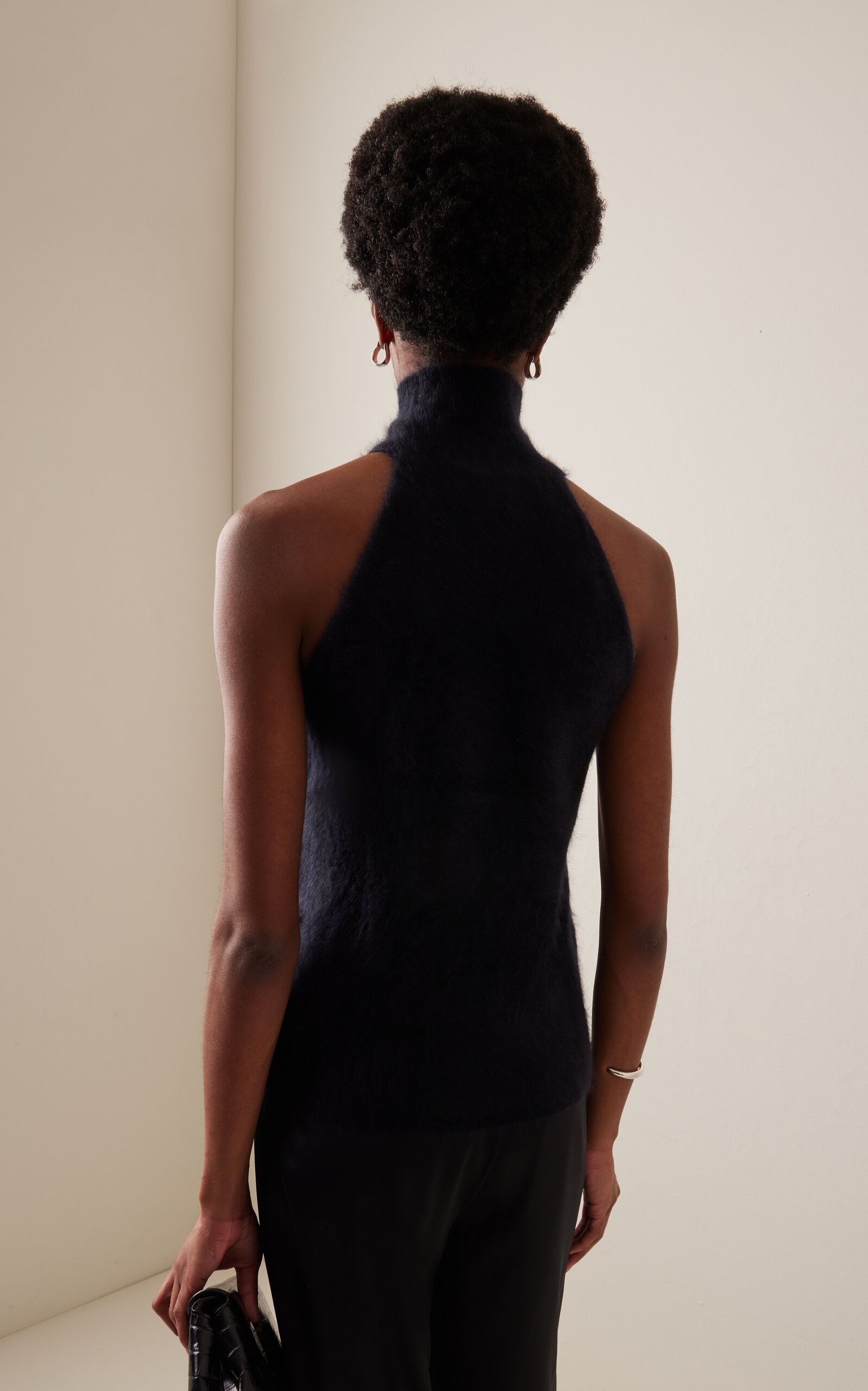 Leya Brushed-Cashmere Top black - 4