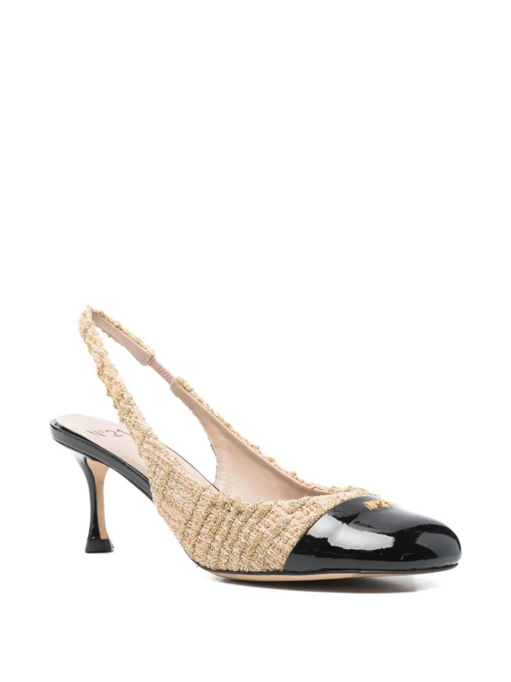panelled slingback pumps - 2