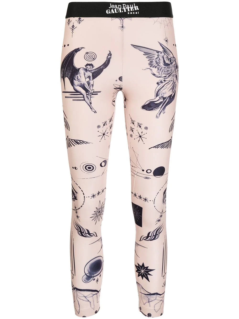 graphic-print skinny trousers - 1