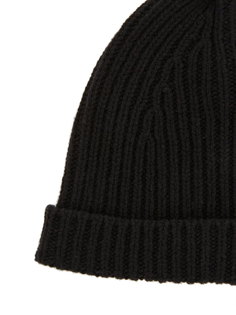 Black Rolled Brim Beanie 3