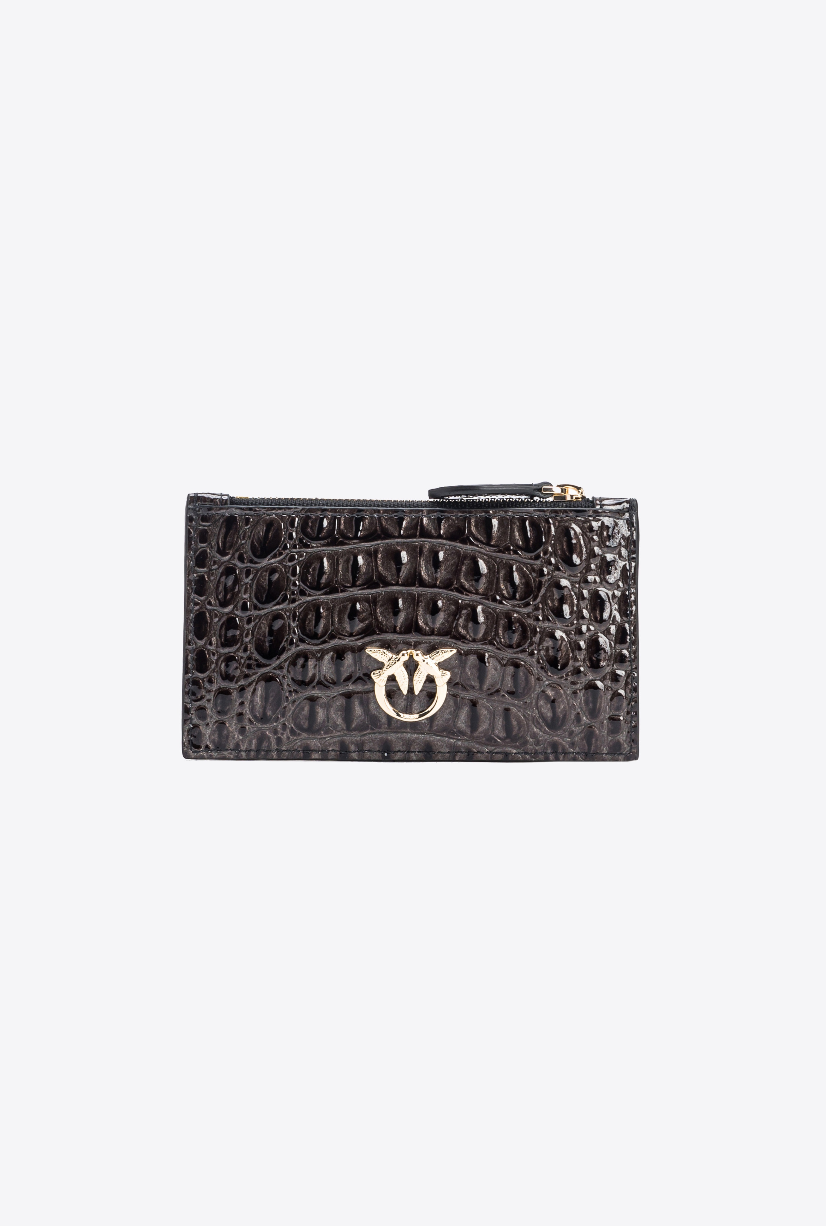 PINKO GALLERIA CROC-PRINT CARD HOLDER - 1