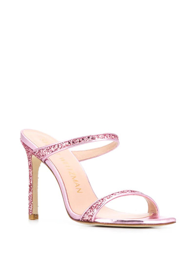 Stuart Weitzman metallic strap sandals outlook