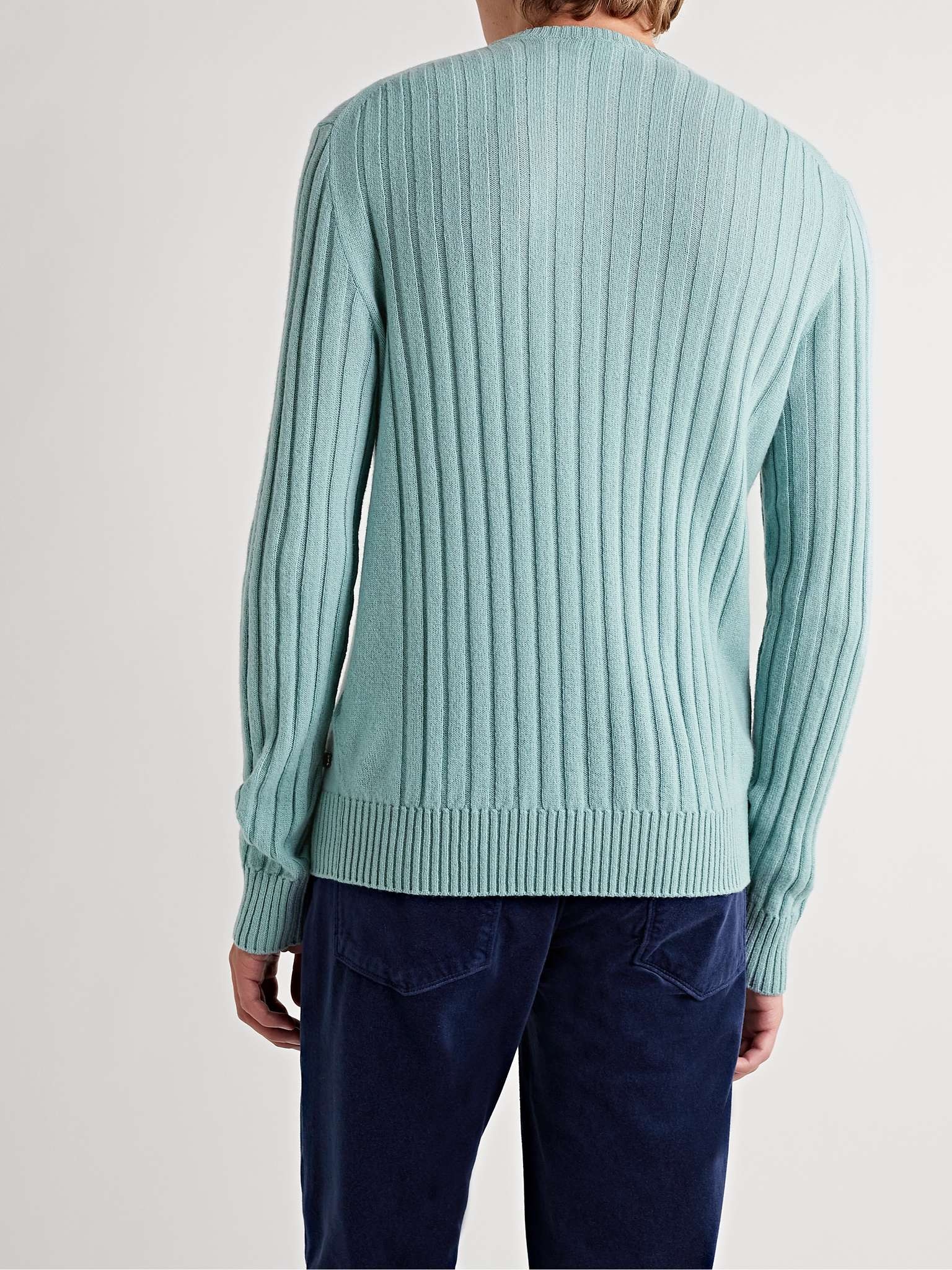 Slim-Fit Ribbed Cashmere Sweater - 4