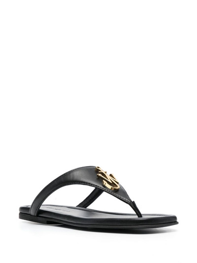 JW Anderson logo-plaque thong leather sandals outlook