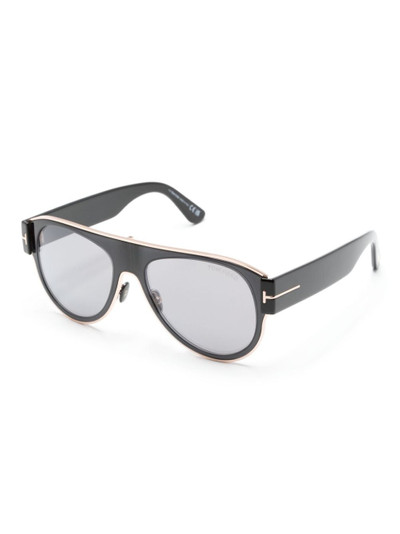 TOM FORD logo-plaque pilot-frame sunglasses outlook