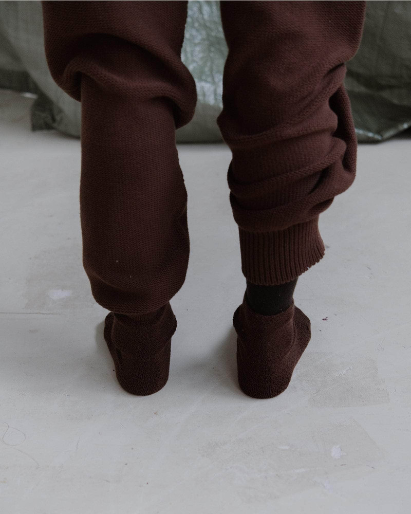 Buckle Overankle Socks - Textured Organic Cotton 3