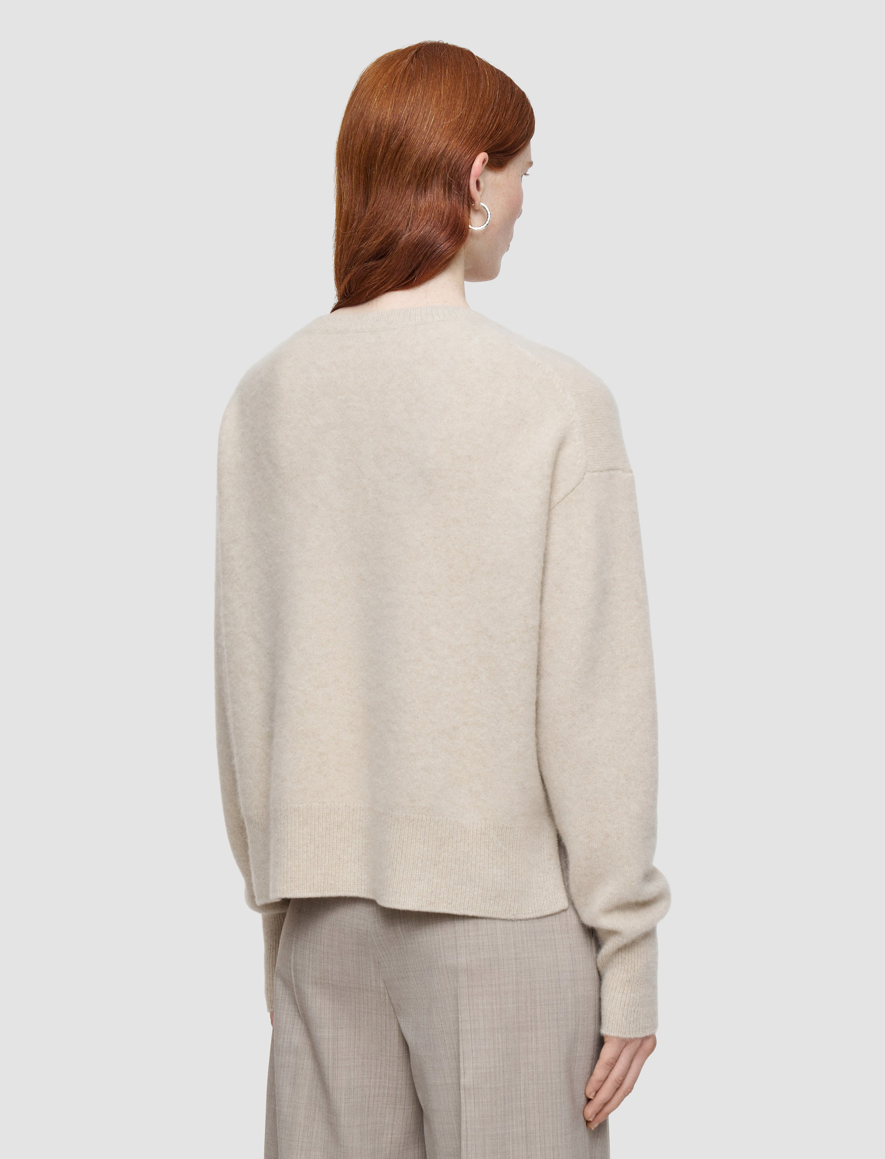 Brushed Cashmere Round Neck Jumper - 3