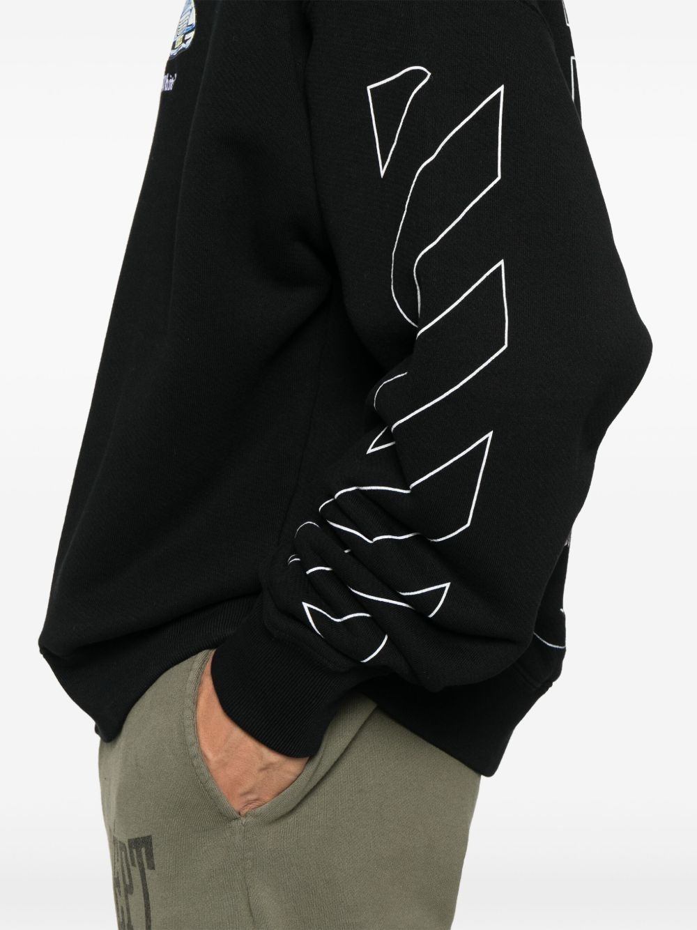 logo-embroidered sweatshirt - 5