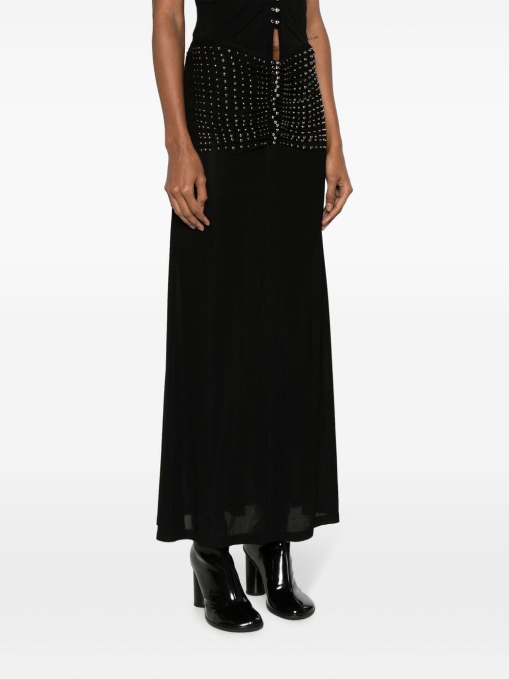 high-waisted studded skirt - 3