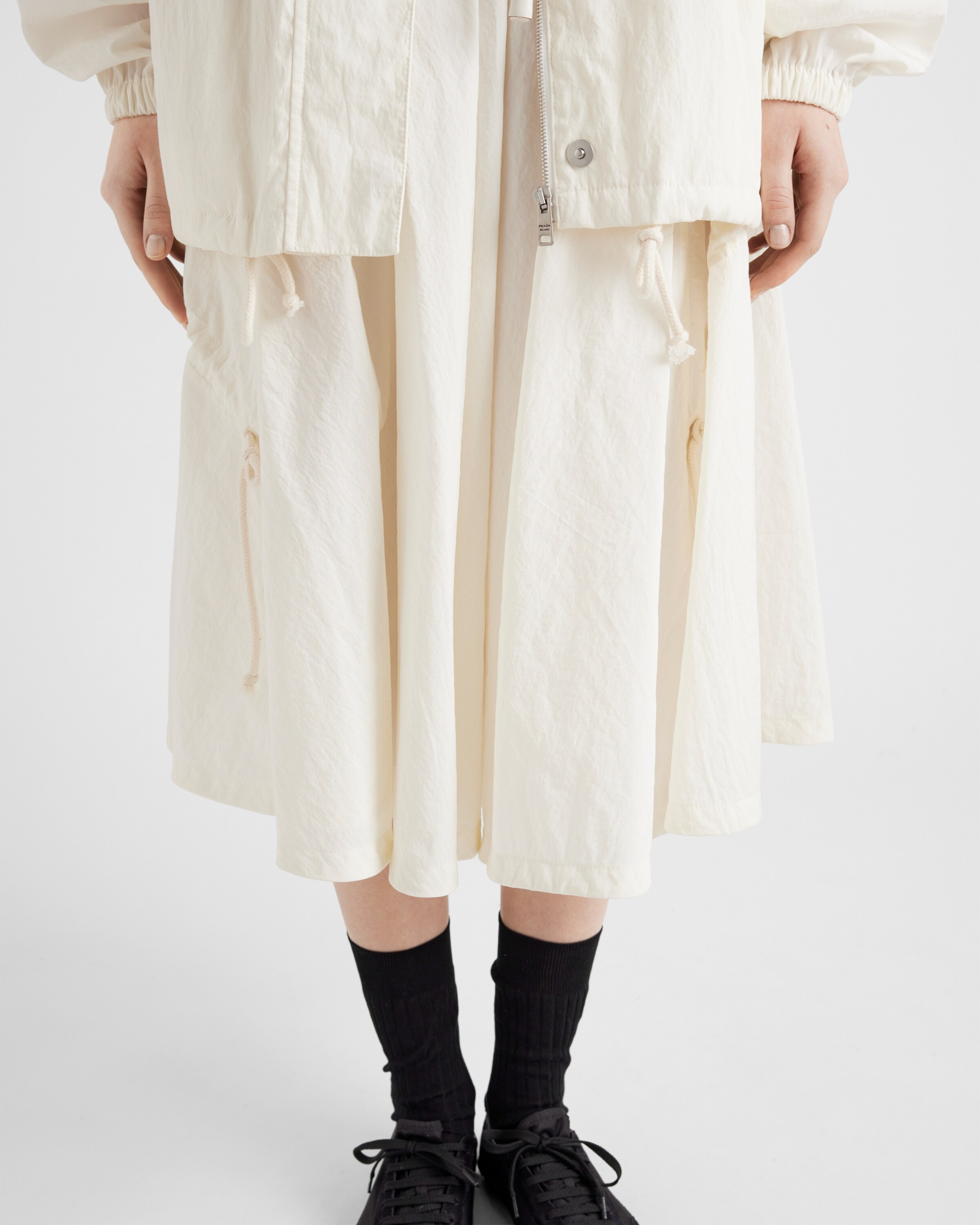 Technical pongé skirt - 3