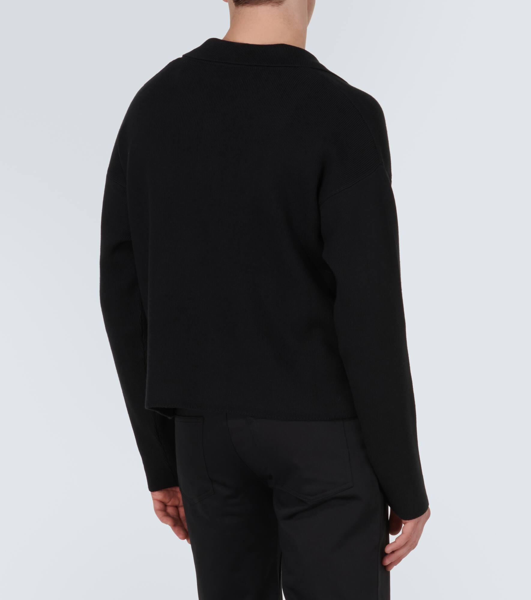 Ami De Cœur cotton-blend polo sweater - 4