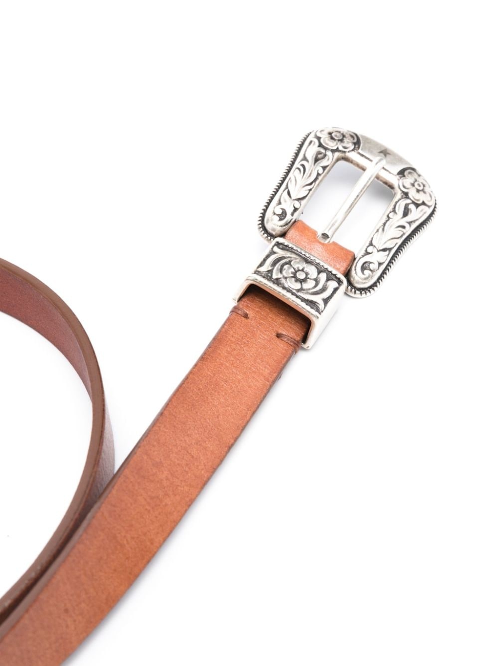 buckle-engraved belt - 2