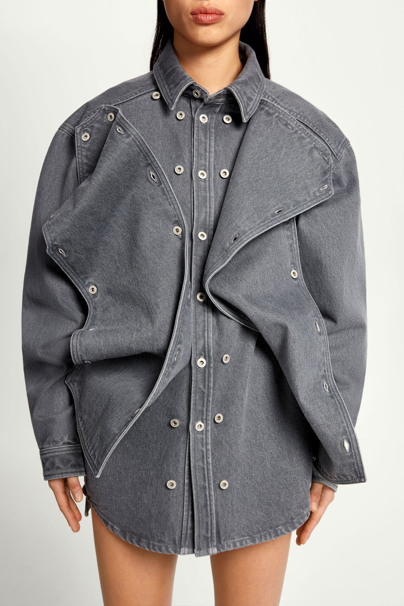 Classic Button Panel Denim Shirt 13