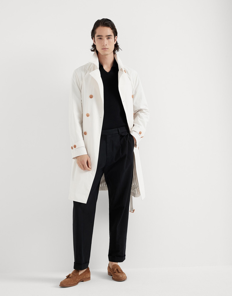 Water-resistant microfiber trench coat 5