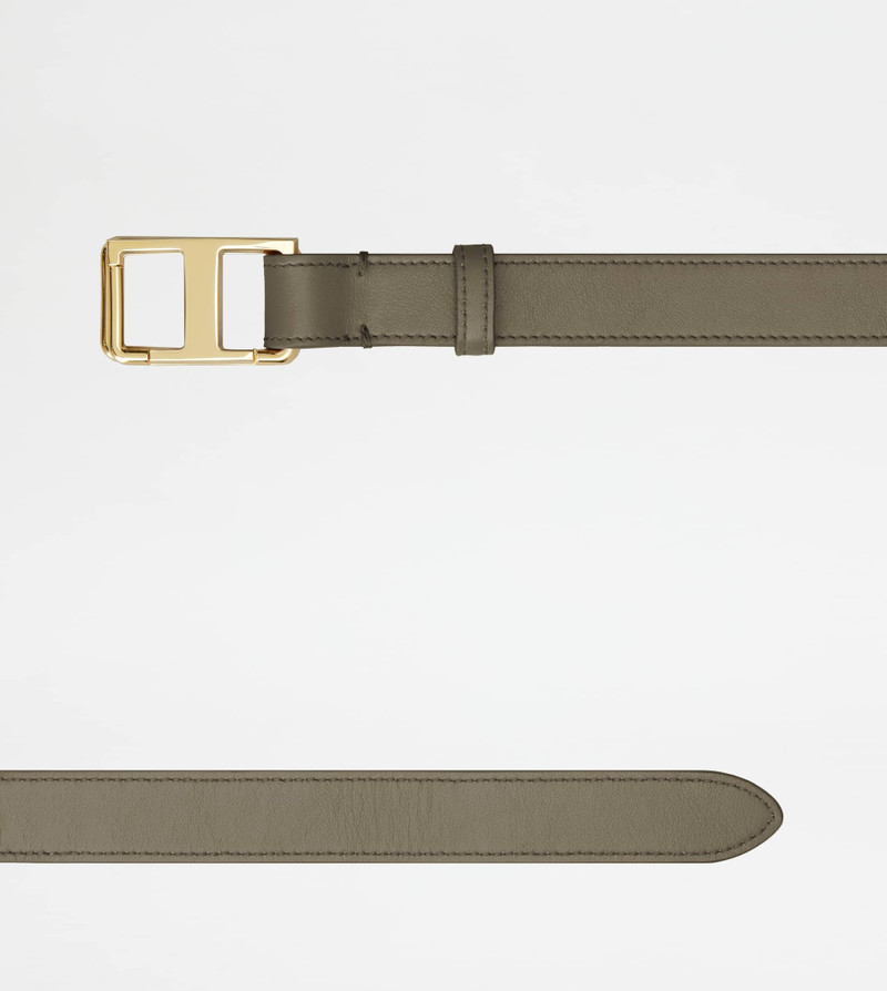 Tod's T TIMELESS BELT IN LEATHER - BEIGE outlook