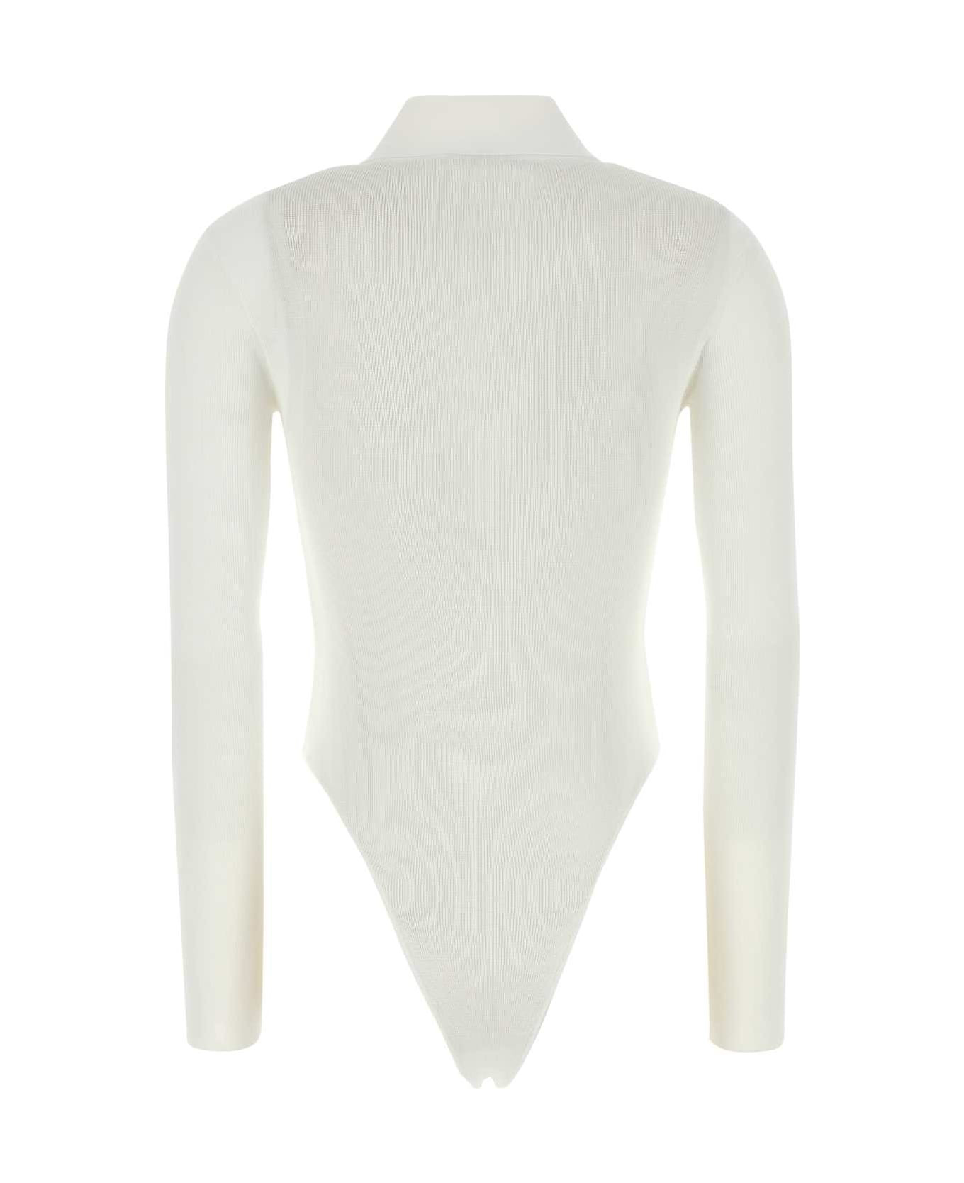 White Viscose Bodysuit - 2