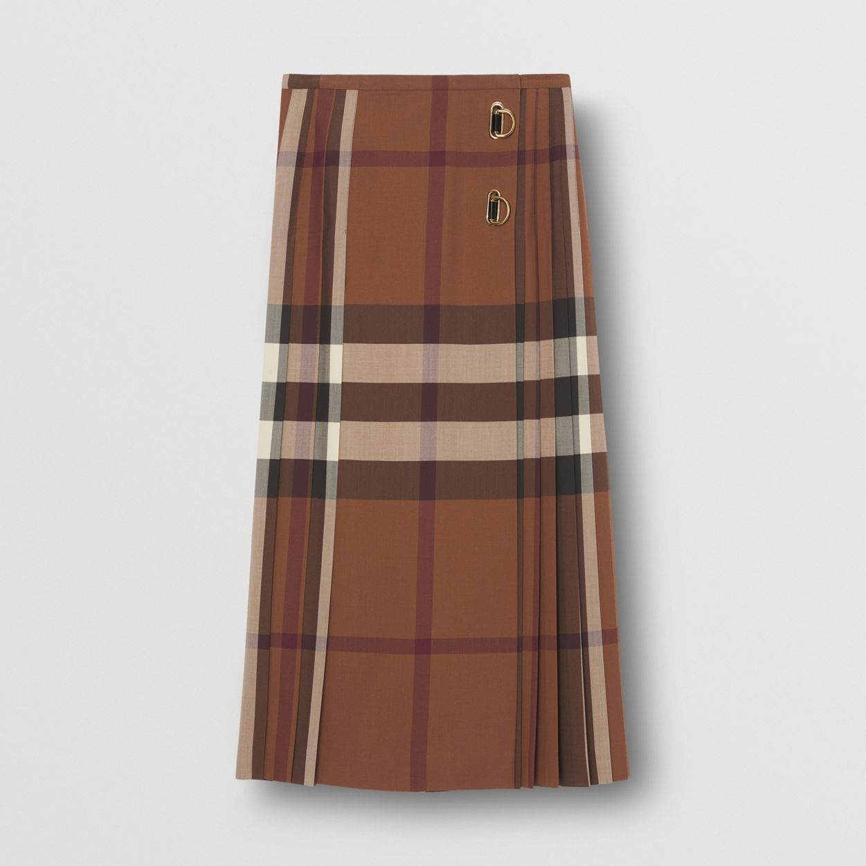 D-ring Detail Check Wool Kilt - 1