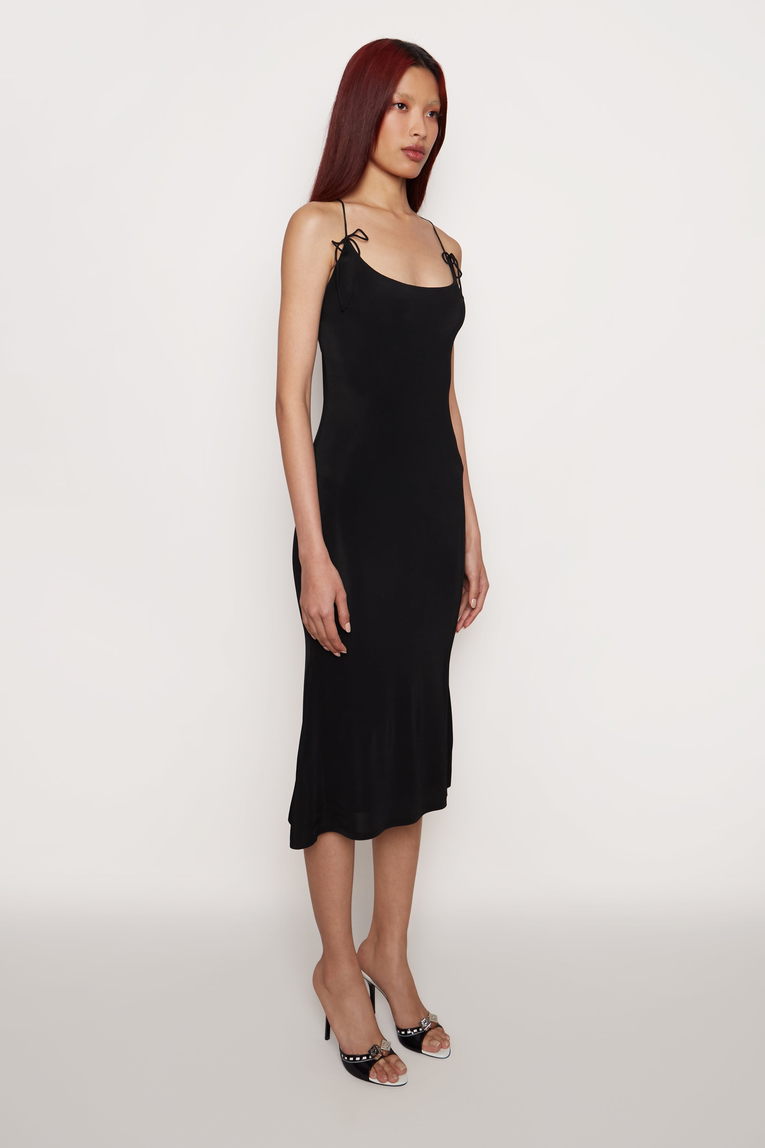 SLINKY MIDI DRESS - 4