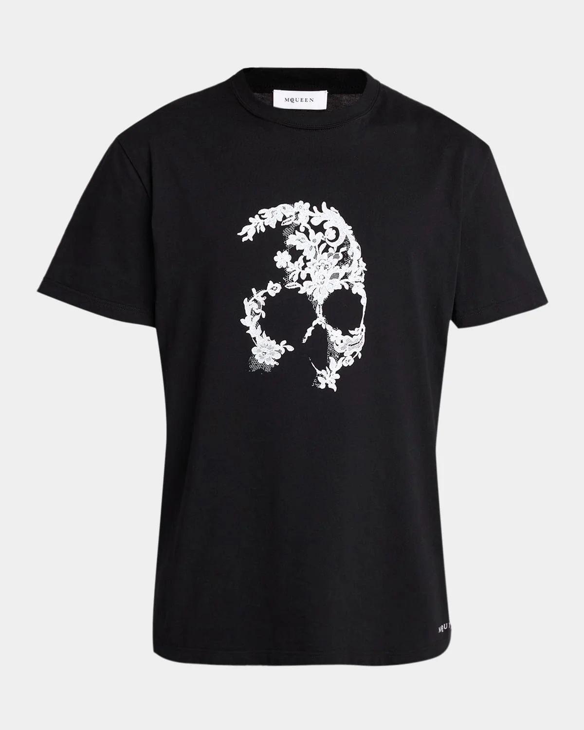 Men's Lace Skull Cotton T-Shirt - 1