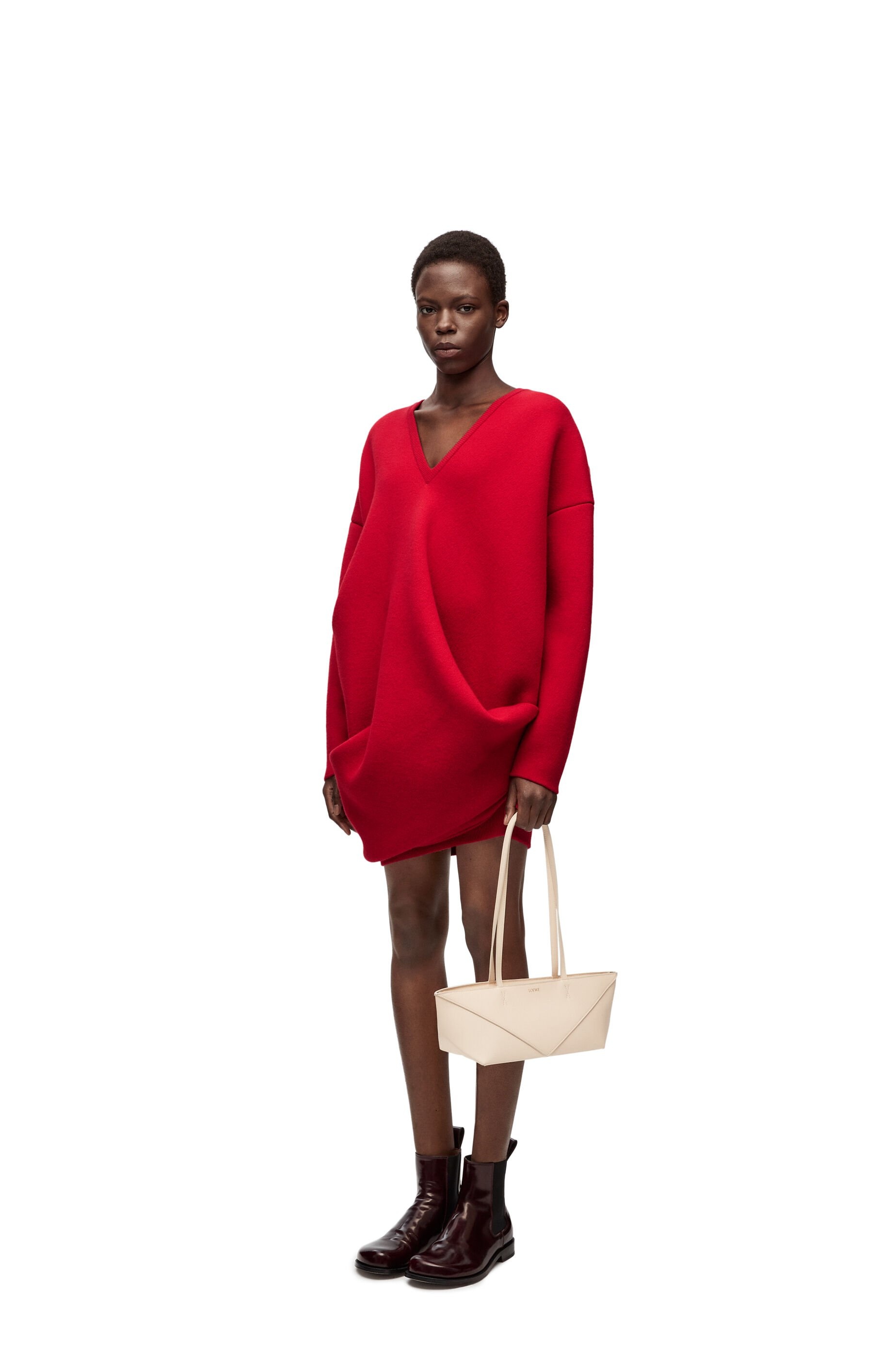 Draped dress in wool blend - 2