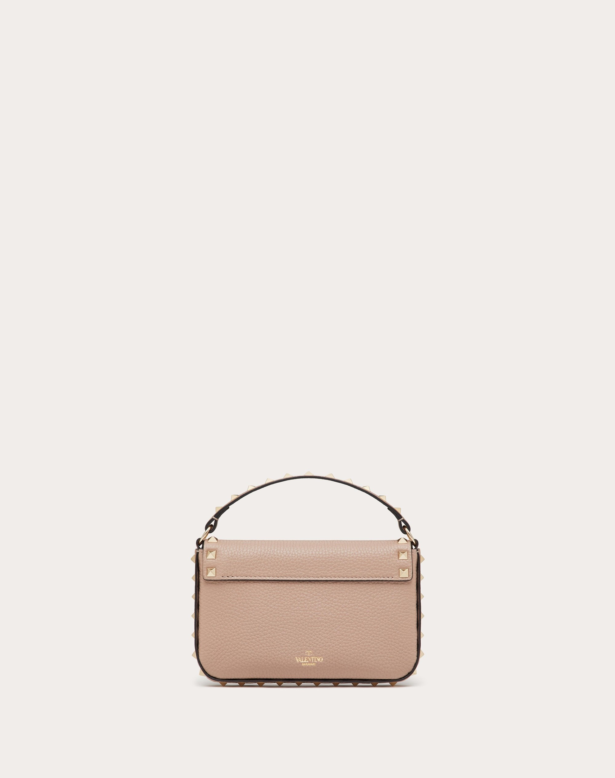 ROCKSTUD GRAINY CALFSKIN POUCH - 4