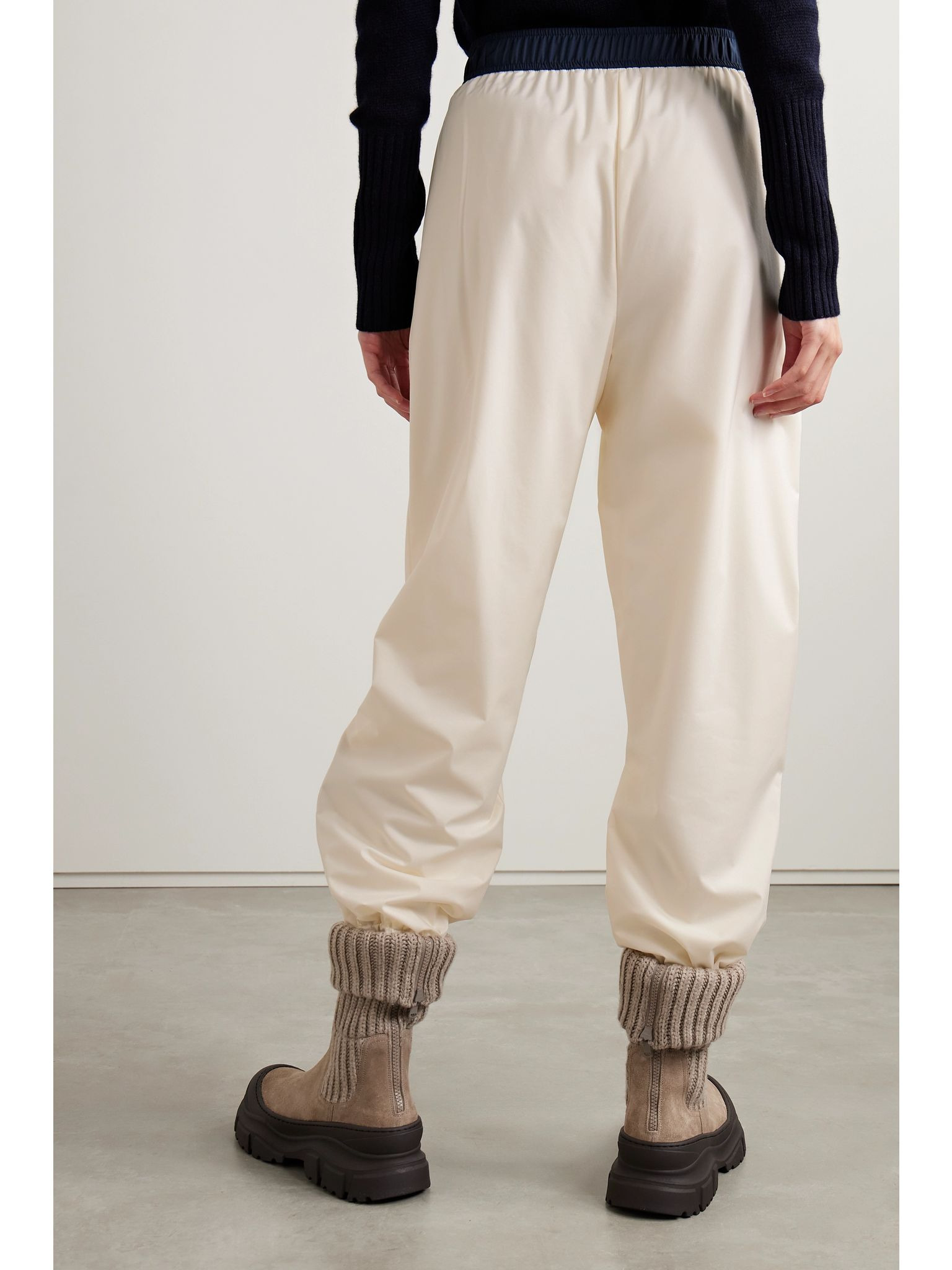 Keelan two-tone padded twill track pants Off-white - 4
