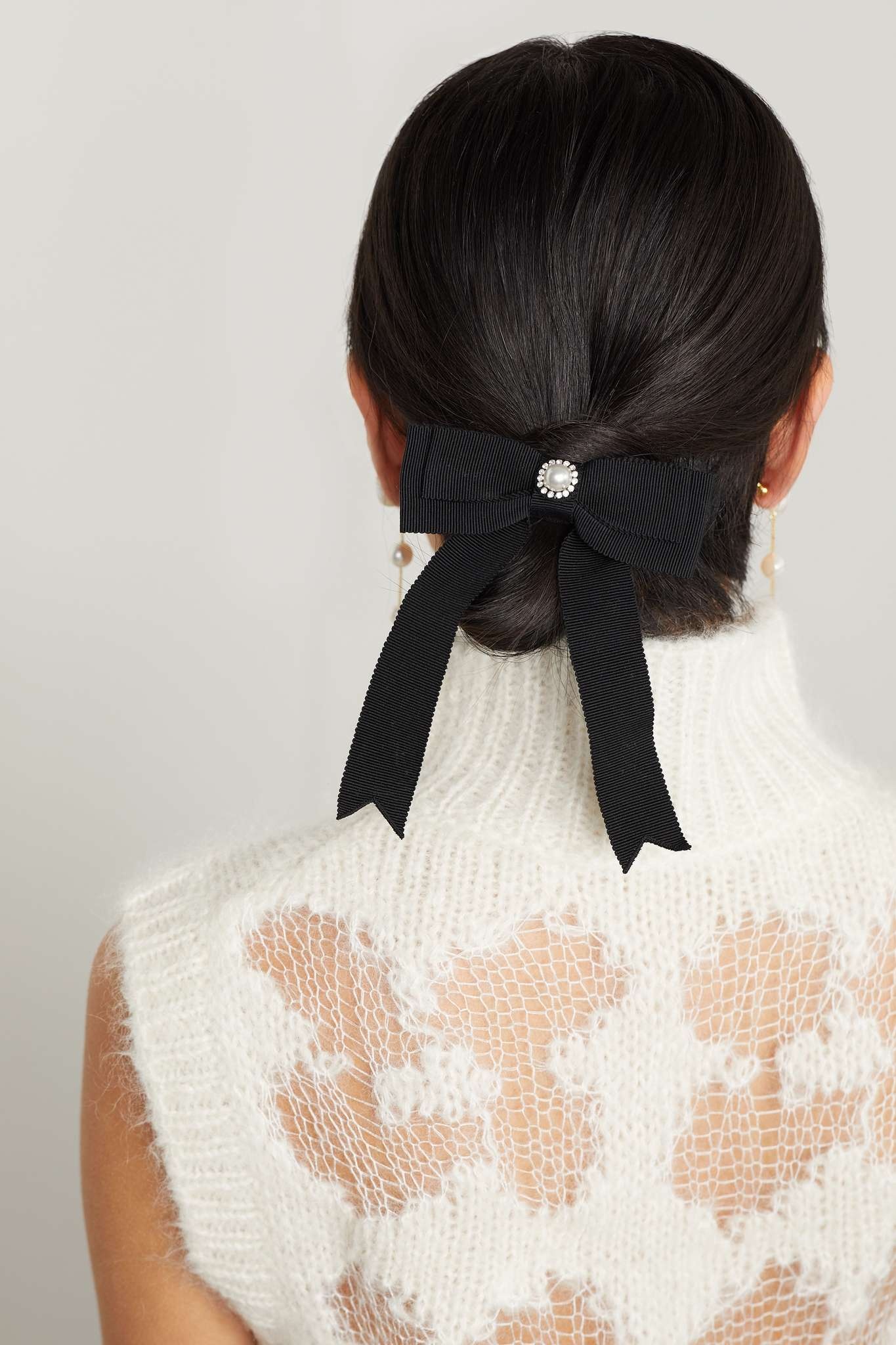 Embellished grosgrain hair tie - 2