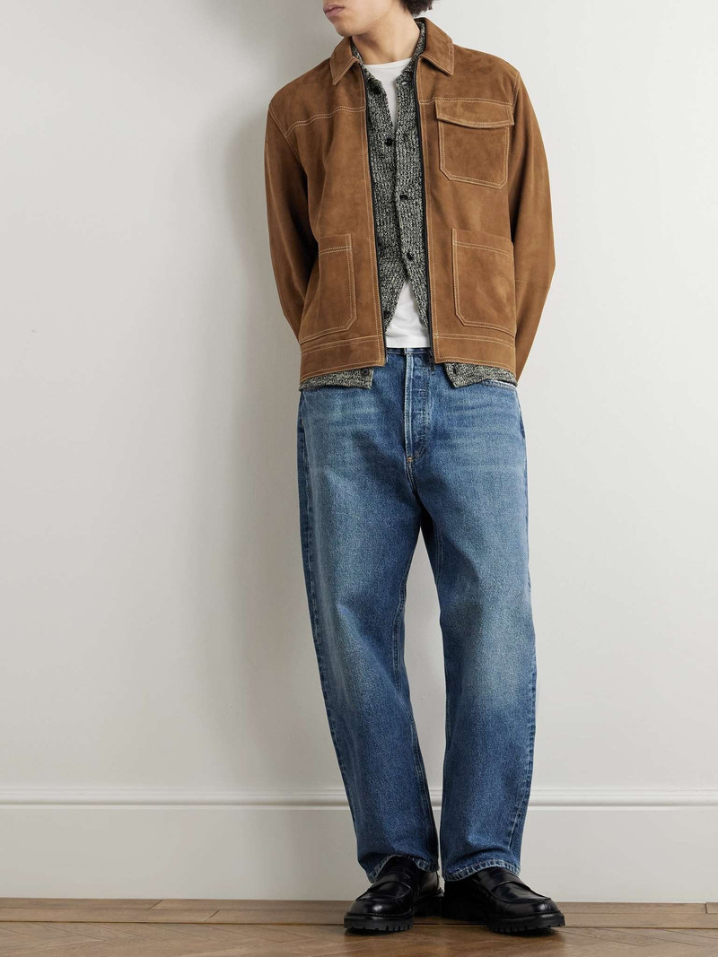 Oliver Spencer Hardwick Slim-Fit Suede Chore Jacket outlook