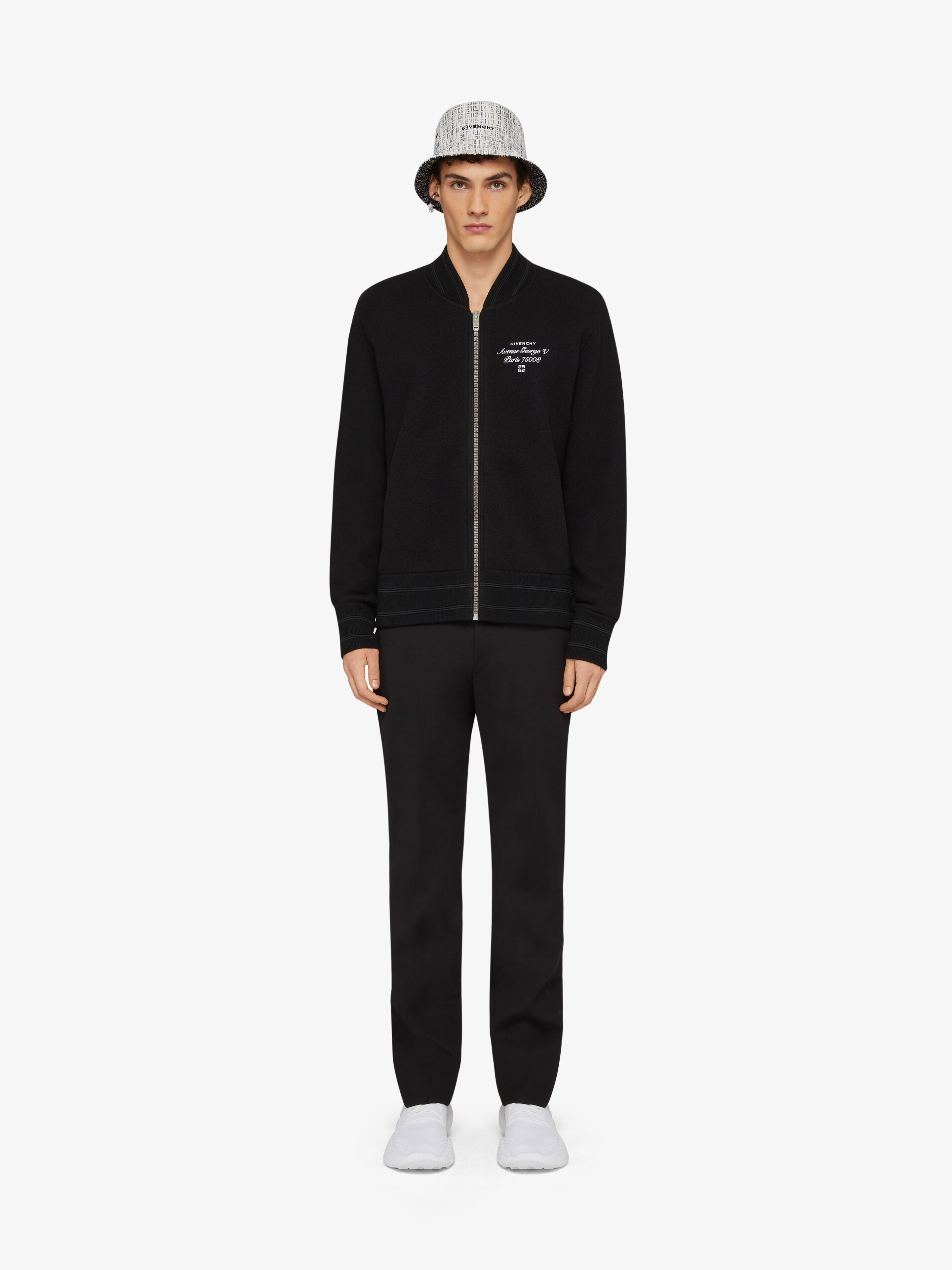 BOMBER JACKET IN GIVENCHY EMBROIDERED WOOL - 2