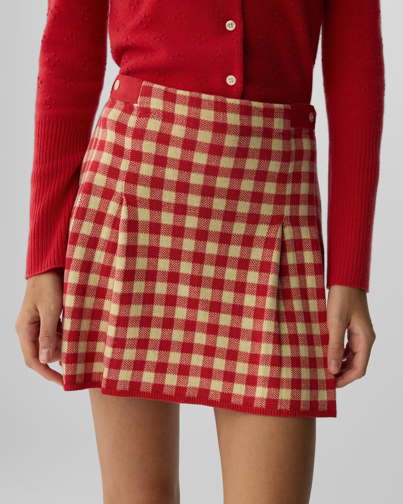 Gingham Pleated Skirt 4