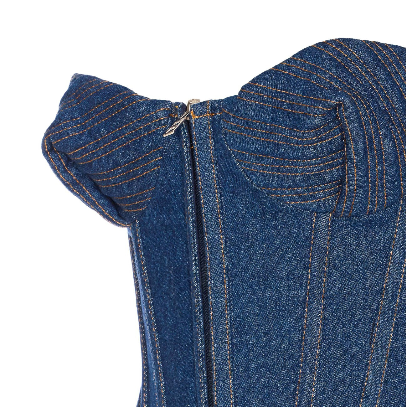 Jean Paul Gaultier Women The Bi-Material Denim Corset - 3