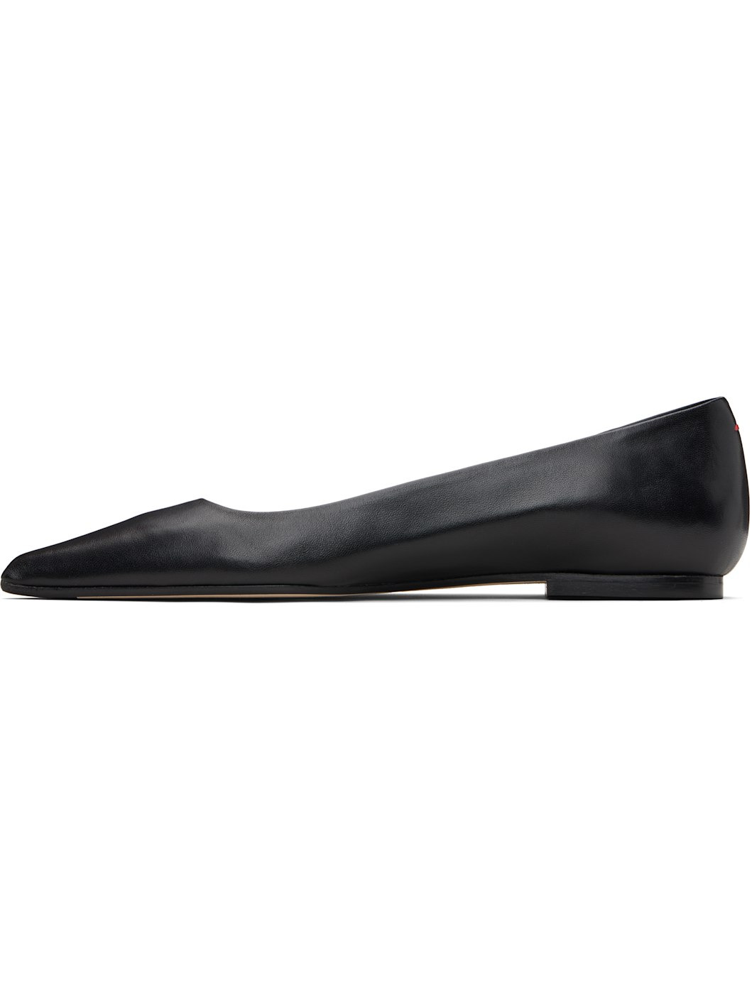 Black Cassy Pointed-Toe Ballerina Flats - 3