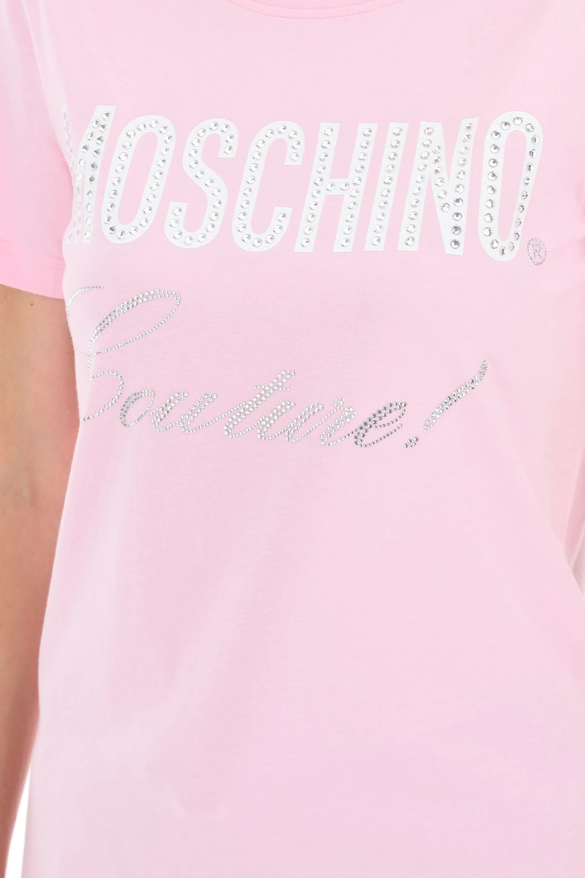 MOSCHINO COUTURE T-SHIRT WITH RHINESTONES - 5