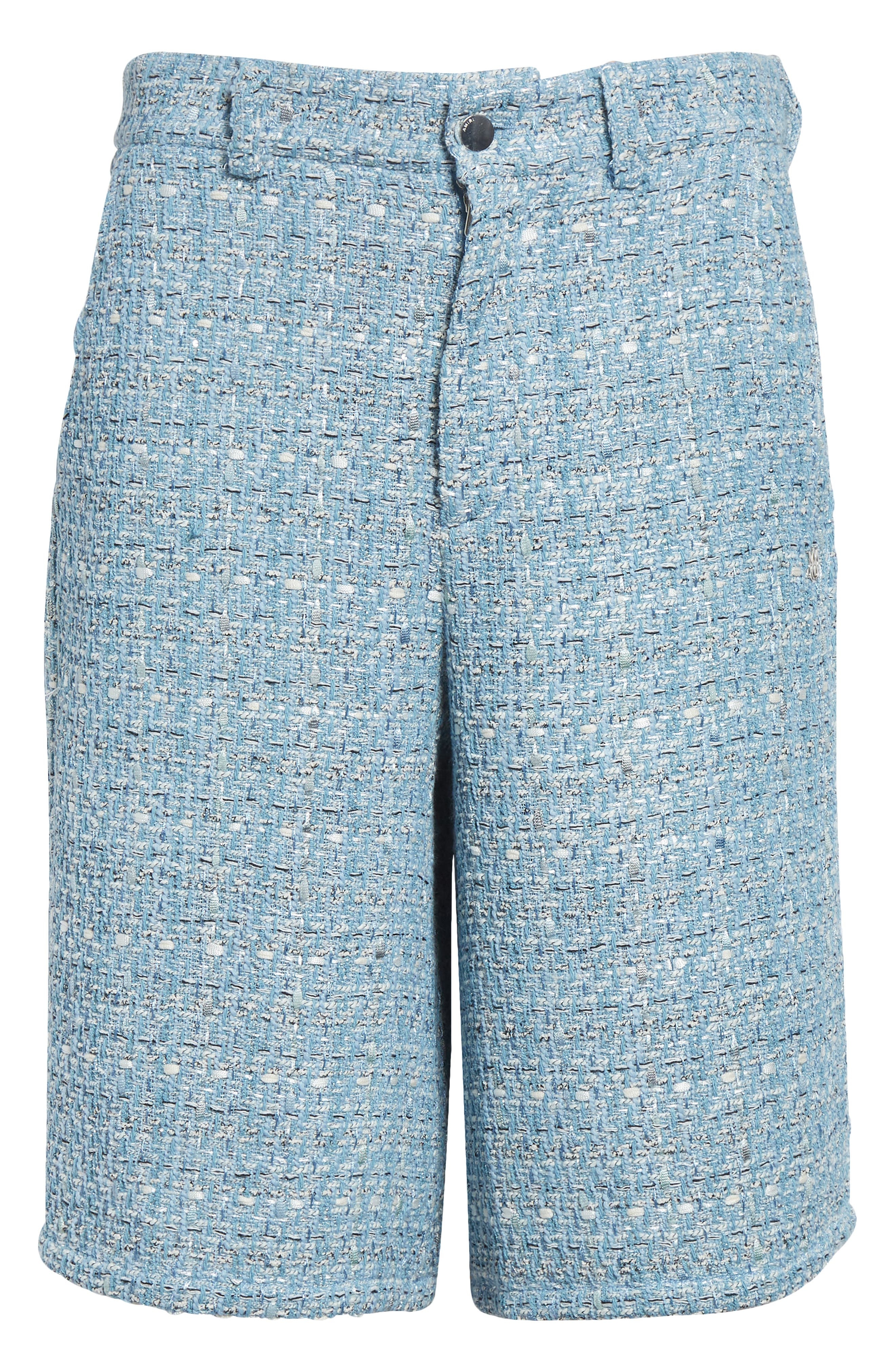 AMIRI Bouclé Bermuda Shorts in Ashley Blue at Nordstrom - 6
