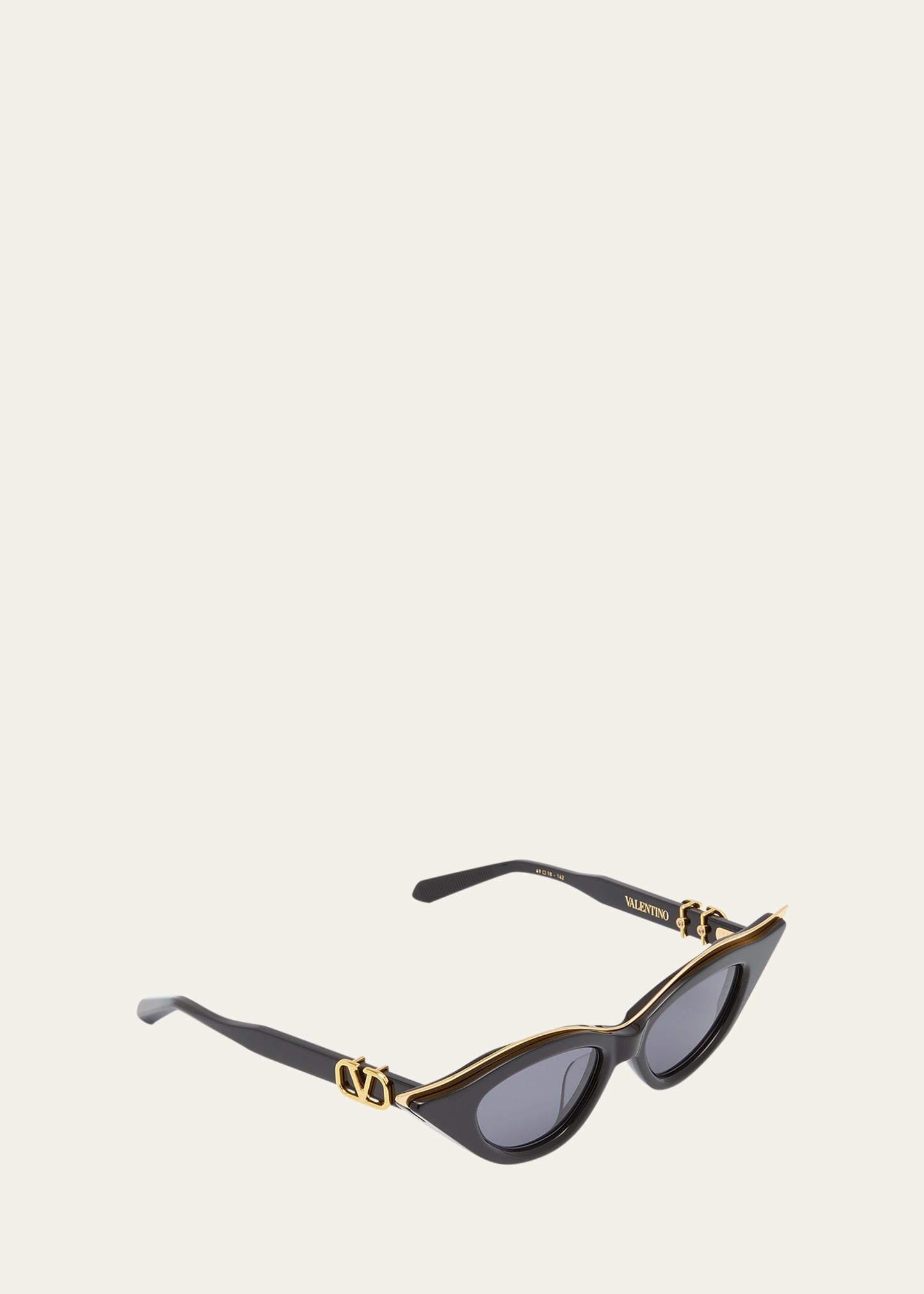 V Goldcut II Acetate & Titanium Cat-Eye Sunglasses - 2