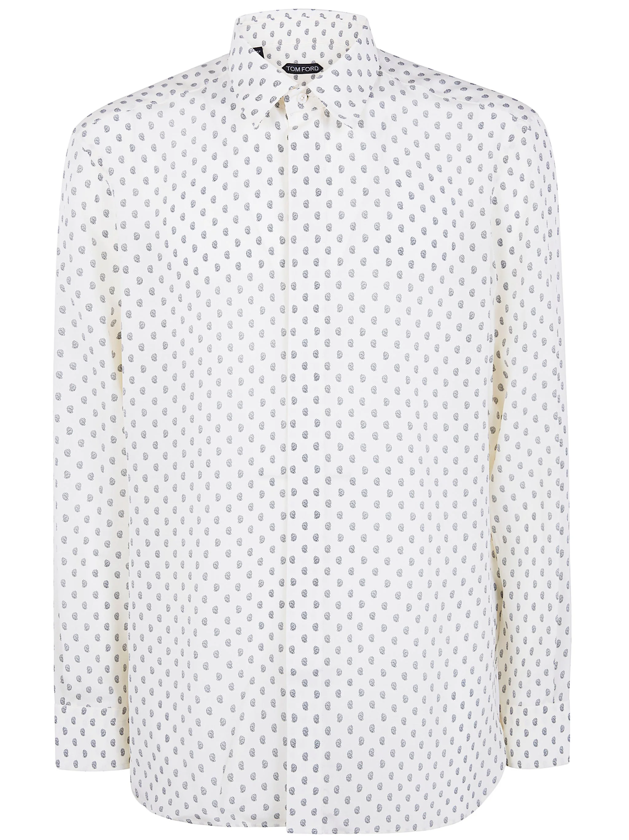Crepe De Chine Paisley Print Fluid Dit Shirt - 1