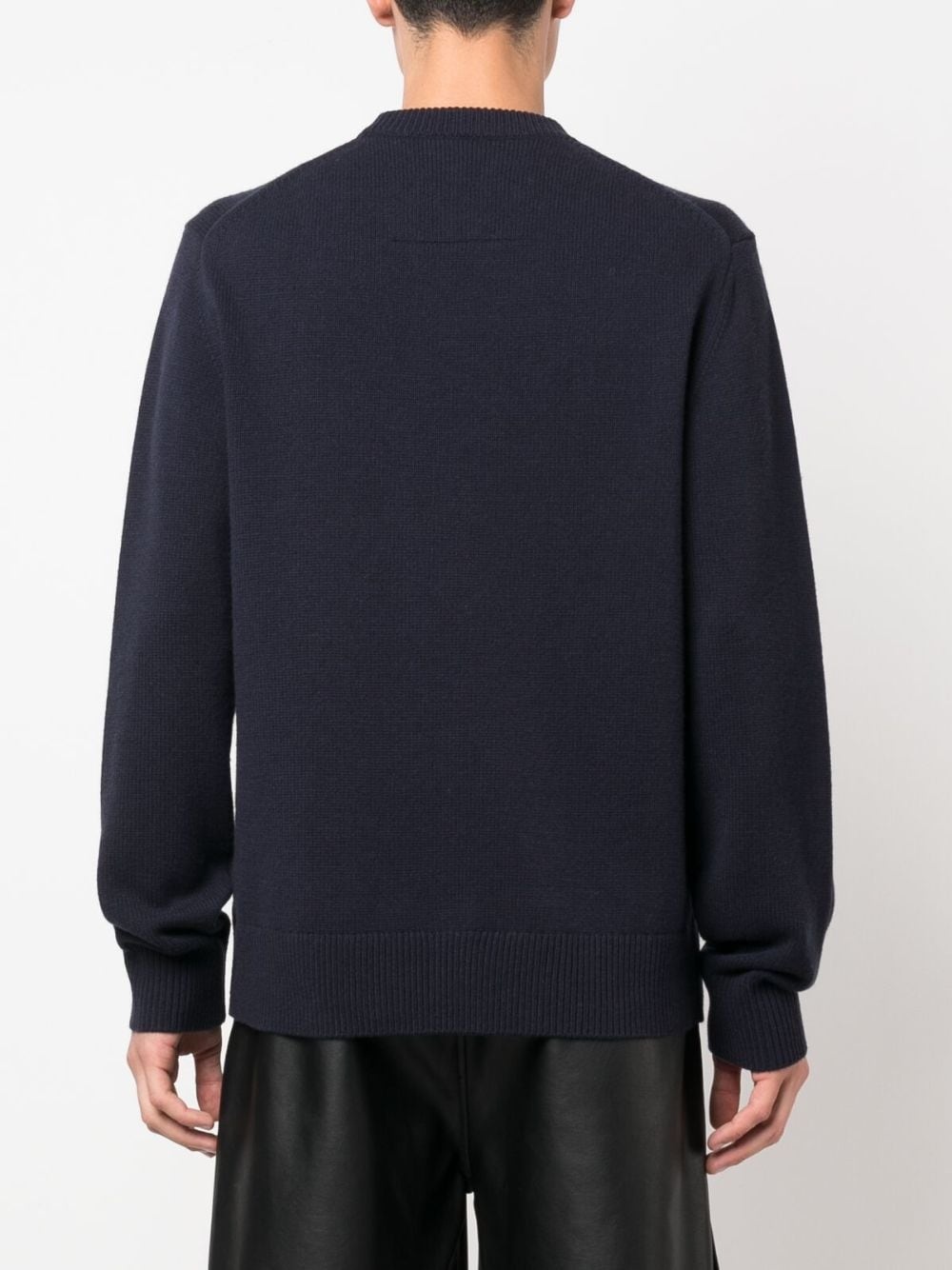 logo-patches knitted jumper - 4