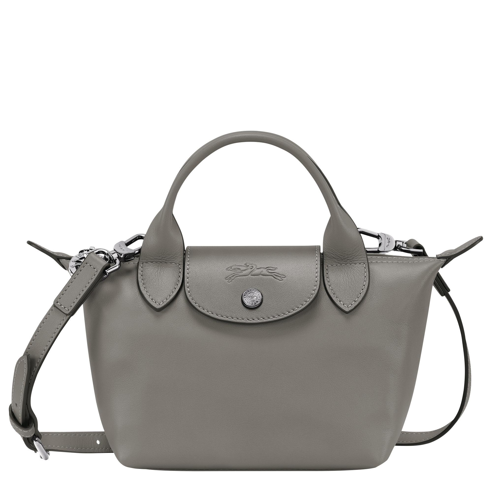 Longchamp Le Pliage logo-strap Bag | Grey | FARFETCH