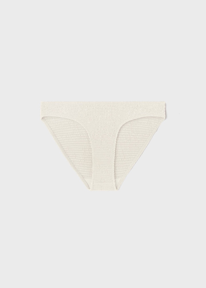 Smocked mini bikini bottoms tofu - 1