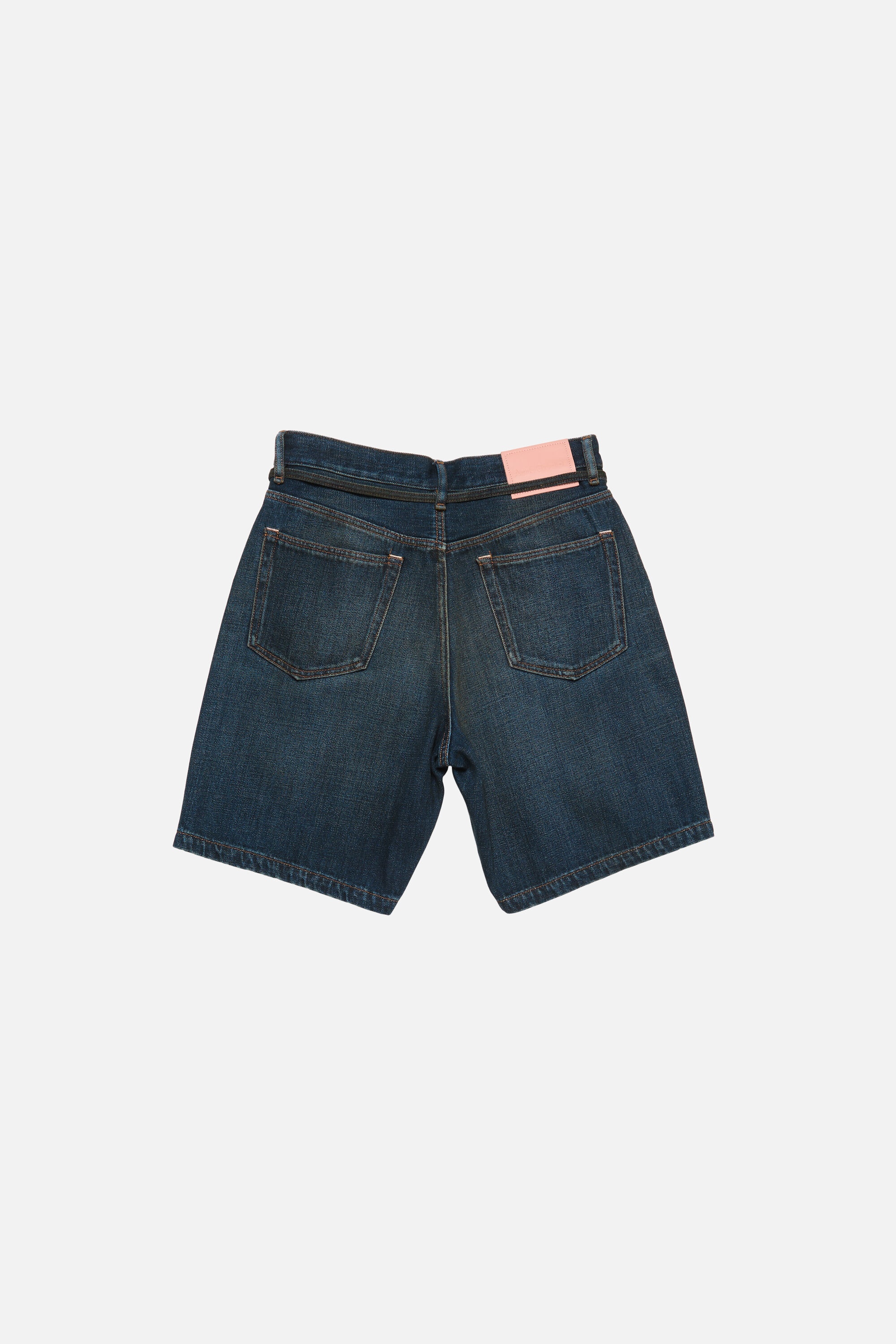 Denim shorts with belt - Loose fit - Dark Blue - 7