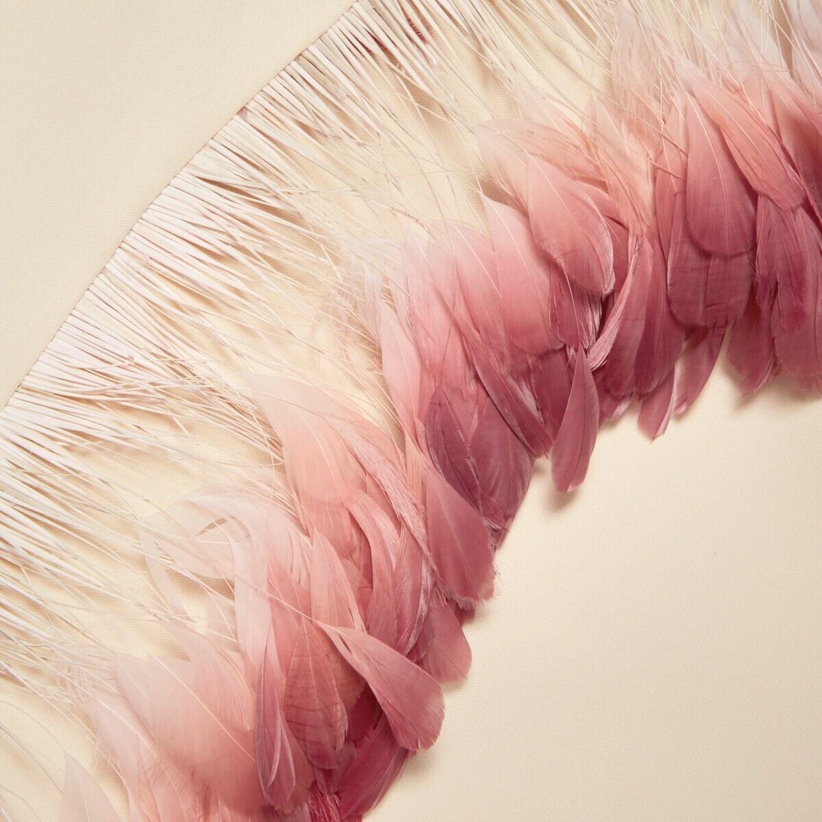 Wool silk coat with feather detail - 6