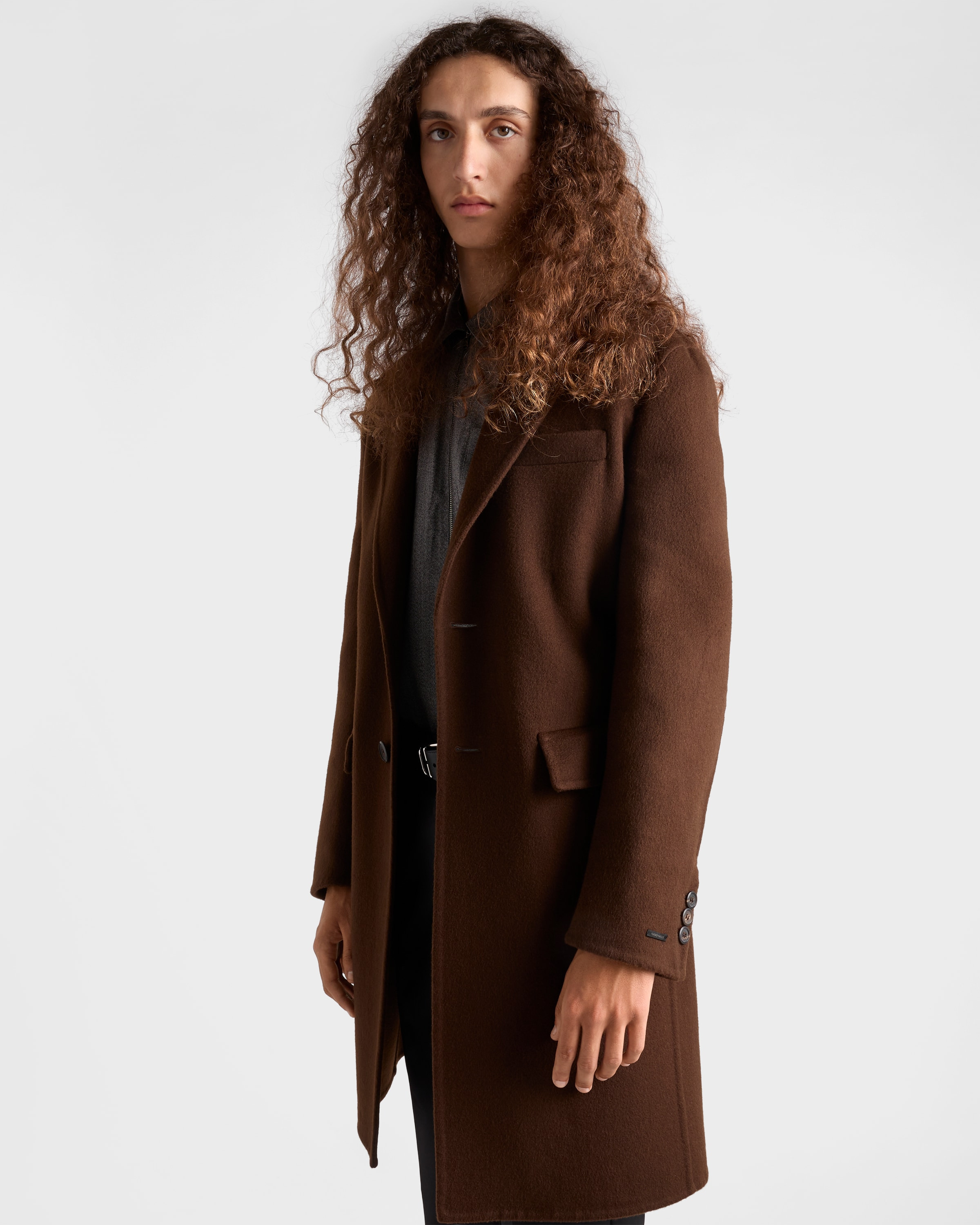Single-breasted cashmere coat - 3