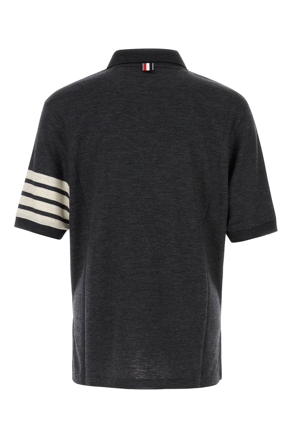 Dark grey wool polo shirt - 2