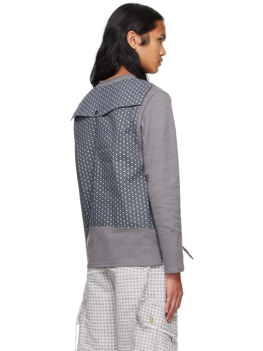 Gray Knotted Backpack T-shirt - 3