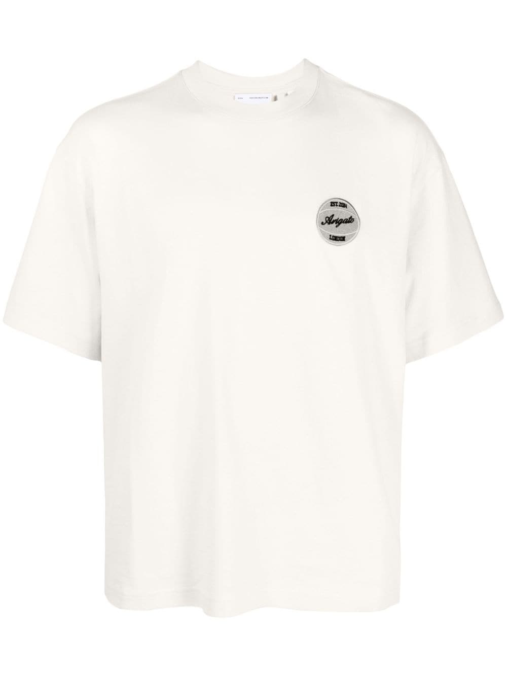logo patch organic cotton T-shirt - 1