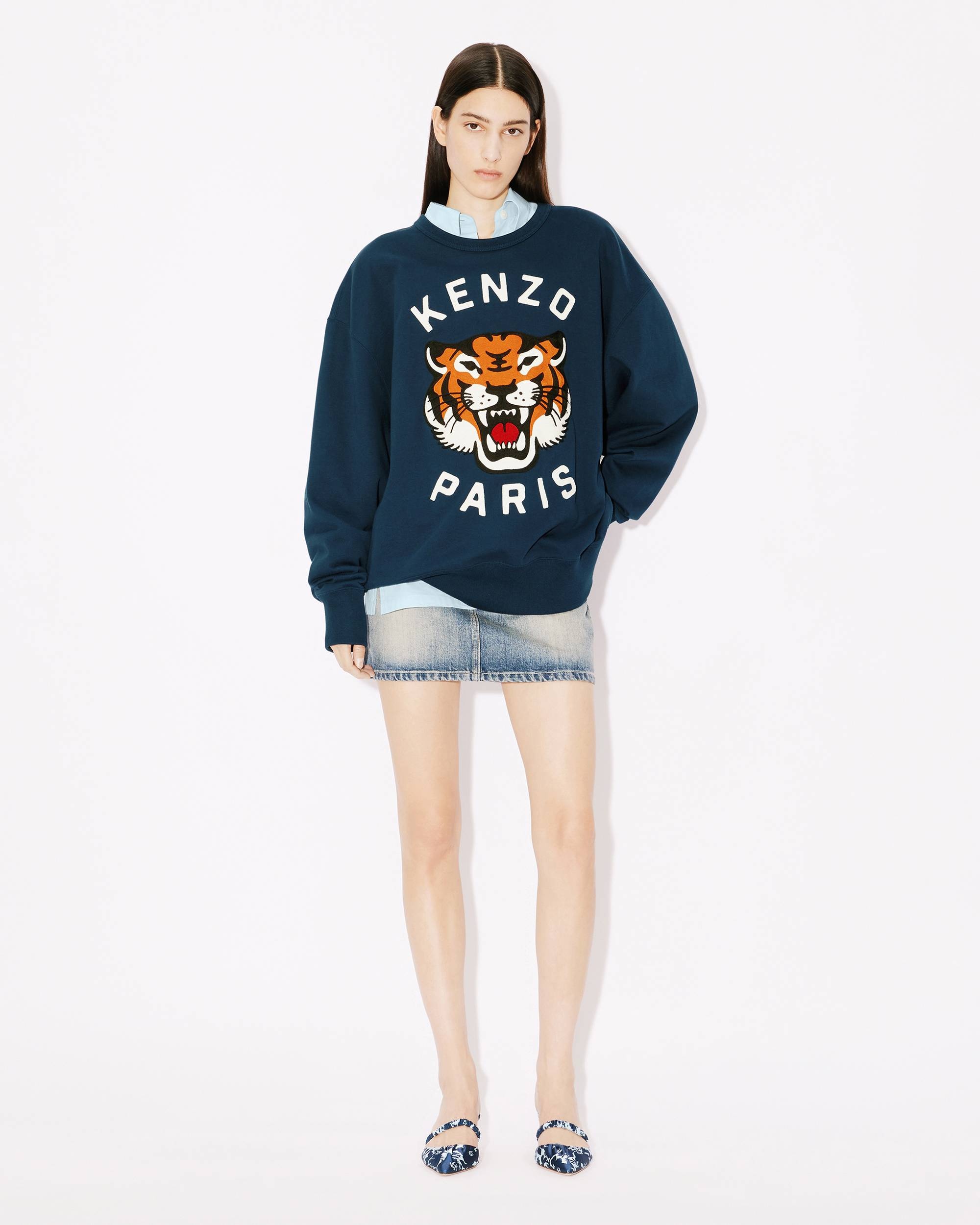 'KENZO Lucky Tiger' embroidered oversized genderless sweatshirt - 5