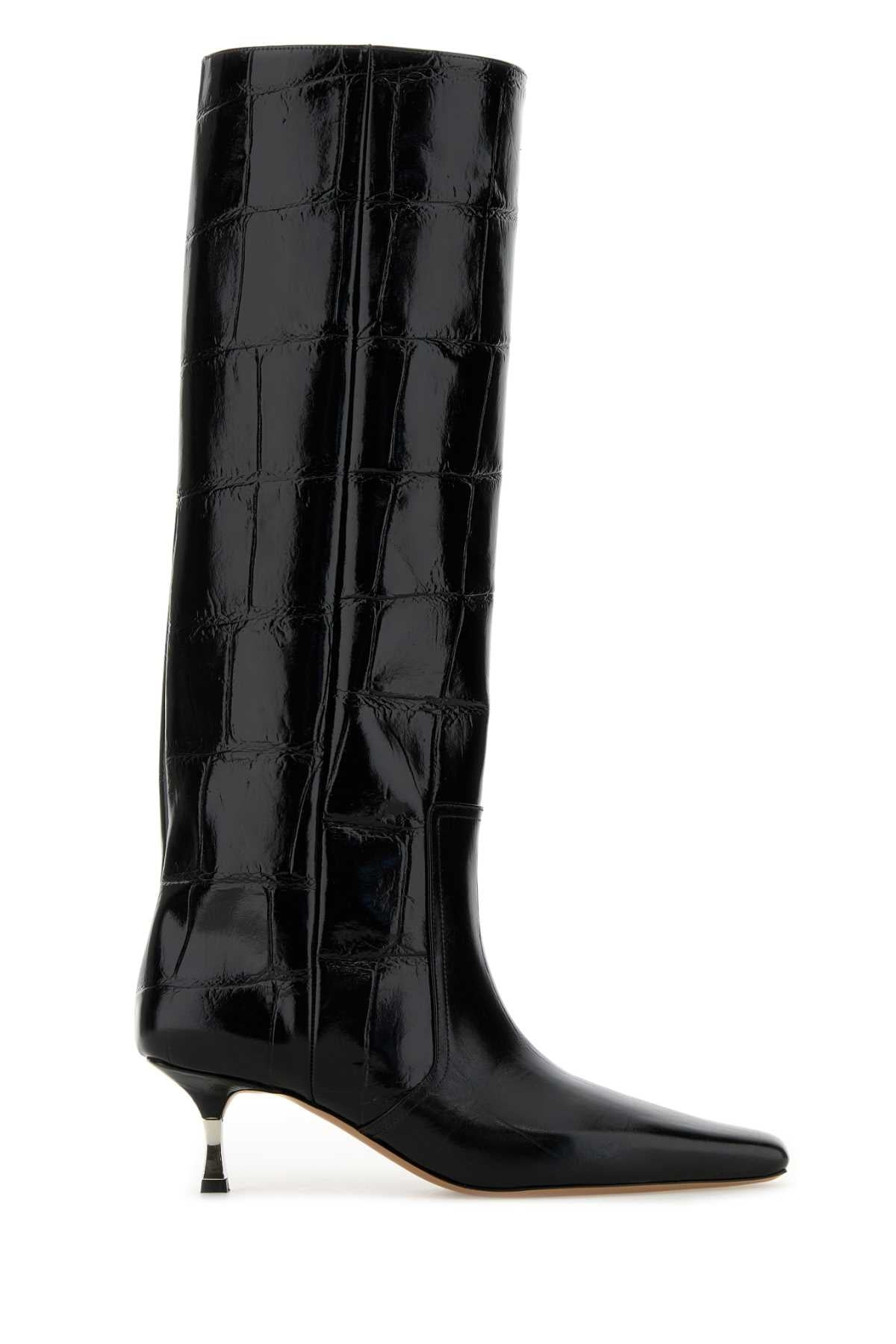 Paris Texas Women Black Leather Bettina Boots - 1
